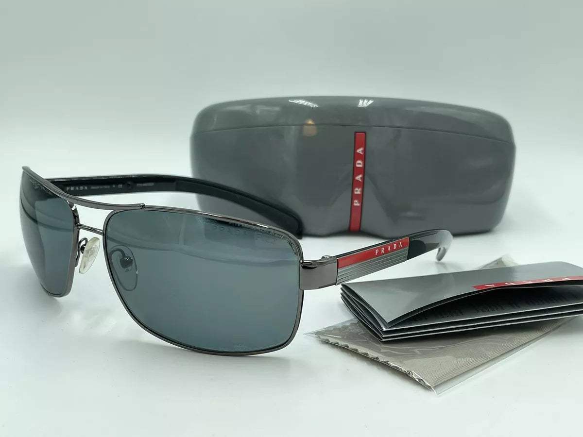 Prada SPS 54I TIG-2D2 - Grey Rubber-Grey Rose Gold by Prada for Men - 65-14-125 mm Sunglasses