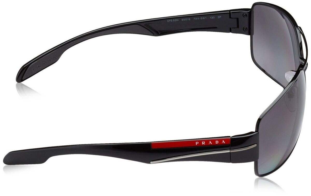 Prada SPS 53N 7AX-5W1 - Black-Grey Gradient Polarized by Prada for Men - 65-16-130 mm Sunglasses