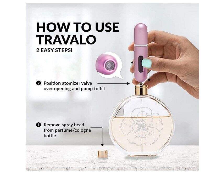 Classic Perfume Atomizer - Pink by Travalo for Unisex - 0.17 oz Refillable Spray (Empty)