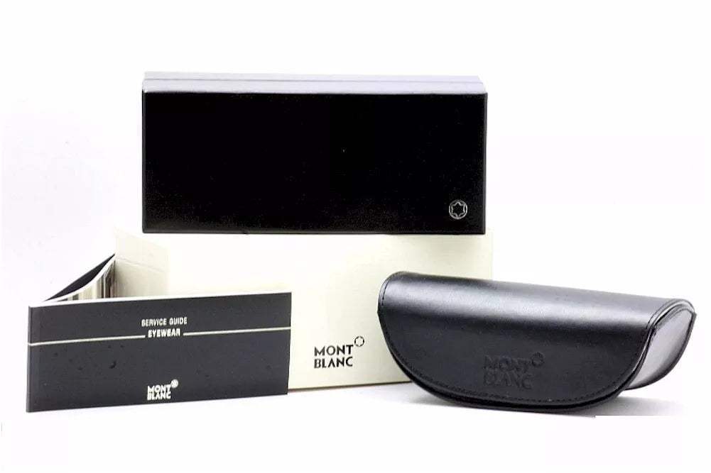 Mont Blanc MB606S 55V - Coloured Havana-Blue by Mont Blanc for Men - 54-18-145 mm Sunglasses