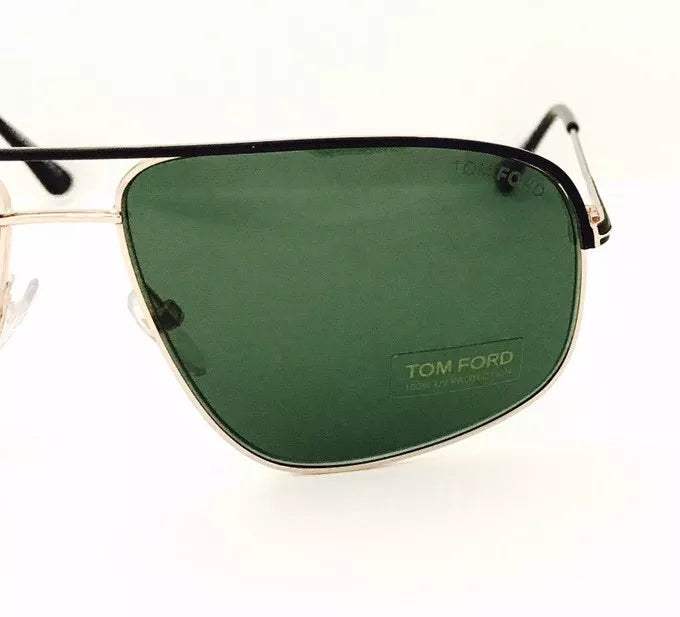Tom Ford TF467 02N Justing - Matte Black Gold-Green by Tom Ford for Unisex - 60-14-140 mm Sunglasses