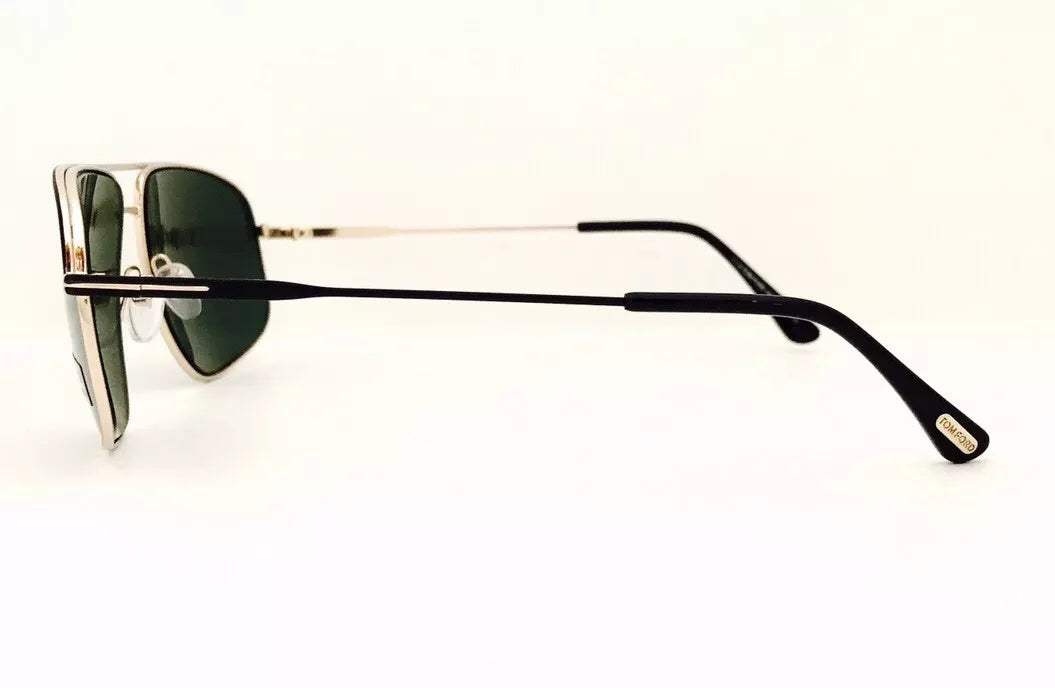 Tom Ford TF467 02N Justing - Matte Black Gold-Green by Tom Ford for Unisex - 60-14-140 mm Sunglasses