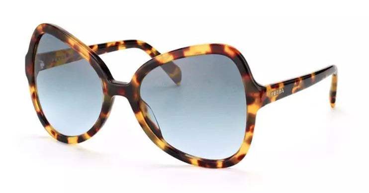 Prada SPR 05S 7S0-4R2 - Medium Havana-Blue Gradient by Prada for Women - 56-19-135 mm Sunglasses