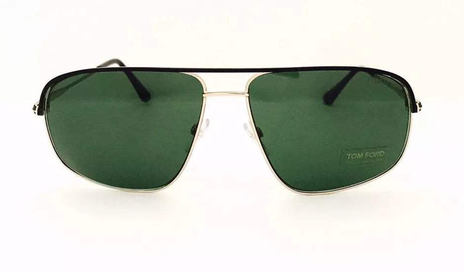 Tom Ford TF467 02N Justing - Matte Black Gold-Green by Tom Ford for Unisex - 60-14-140 mm Sunglasses