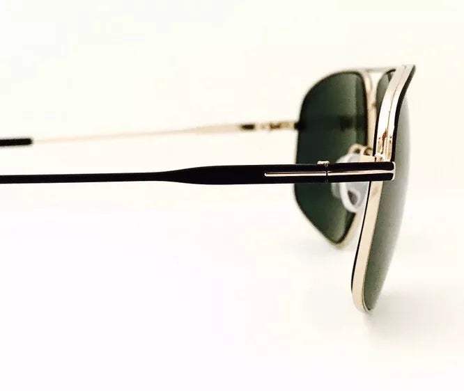 Tom Ford TF467 02N Justing - Matte Black Gold-Green by Tom Ford for Unisex - 60-14-140 mm Sunglasses