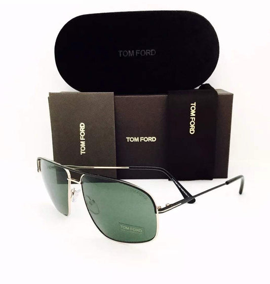 Tom Ford TF467 02N Justing - Matte Black Gold-Green by Tom Ford for Unisex - 60-14-140 mm Sunglasses