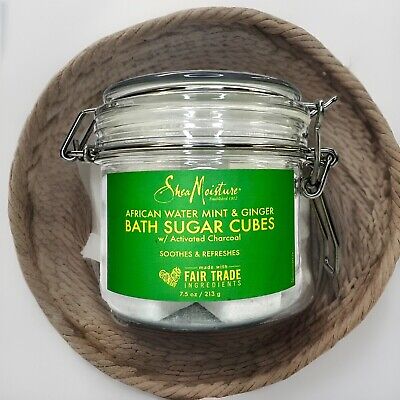 African Water Mint and Ginger Bath Sugar Cubes by Shea Moisture for Unisex - 7.5 oz Bath Soak