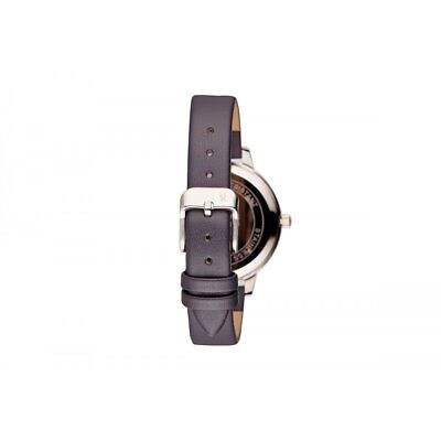 CRB010 La Basic - Silver/Grey Leather Strap Watch by Charlotte Raffaelli for Women - 1 Pc Watch