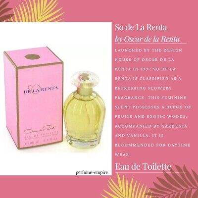 So de la Renta by Oscar De La Renta for Women - 3.4 oz EDT Spray