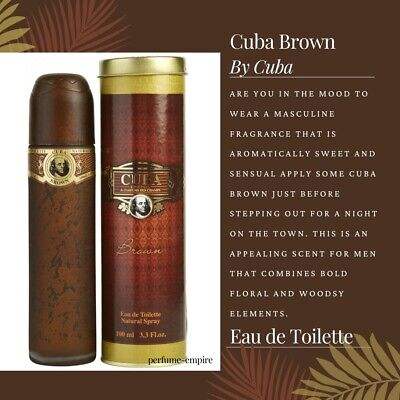 Cuba Brown by Cuba for Men - 3.3 oz EDT Spray