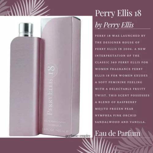 Perry Ellis 18 by Perry Ellis for Women - 3.4 oz EDP Spray