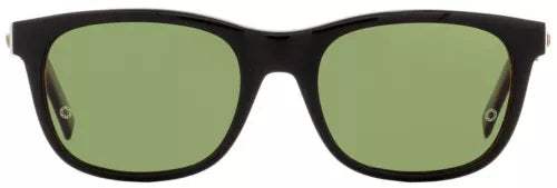 Mont Blanc MB507S 01N - Shiny Black-Green Polarized by Mont Blanc for Men - 53-19-145 mm Sunglasses