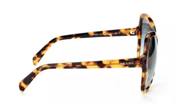 Prada SPR 05S 7S0-4R2 - Medium Havana-Blue Gradient by Prada for Women - 56-19-135 mm Sunglasses