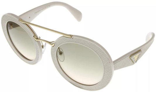 Prada SPR 15S UP-3H2 - Ivory-Light Brown Gradient Light Green by Prada for Women - 53-25-140 mm Sunglasses