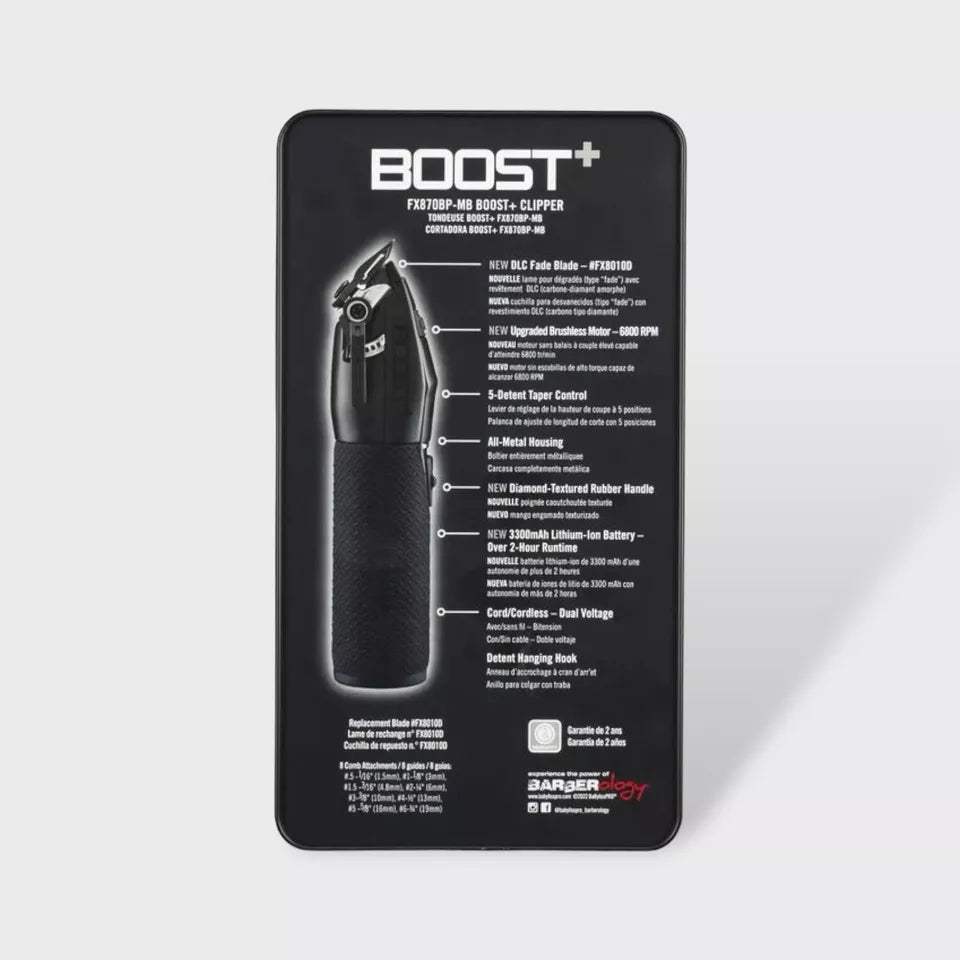Babyliss Pro FX870BP-MB Matte Black Boost+ Clipper