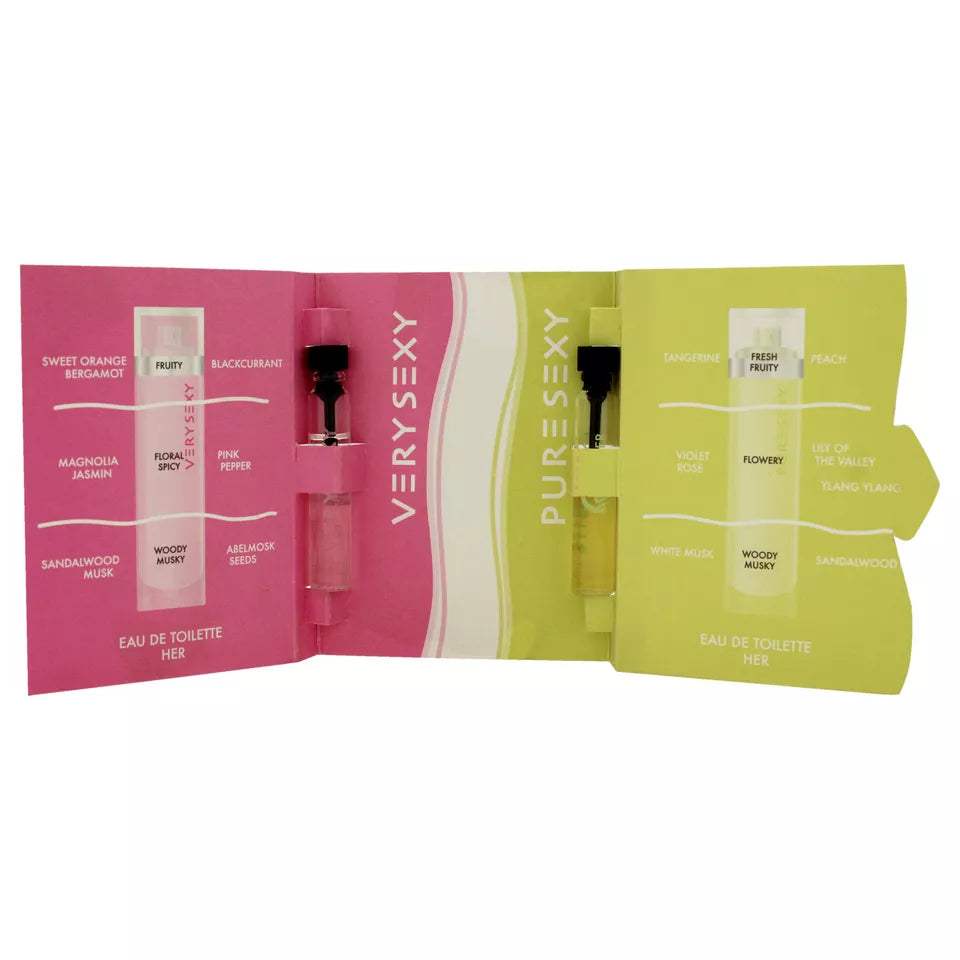 90210 Sexy by Giorgio Beverly Hills for Women - 2 x 2 ml Pure Sexy and Very Sexy EDT Splash Vial (Mini)