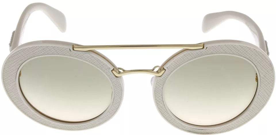 Prada SPR 15S UP-3H2 - Ivory-Light Brown Gradient Light Green by Prada for Women - 53-25-140 mm Sunglasses