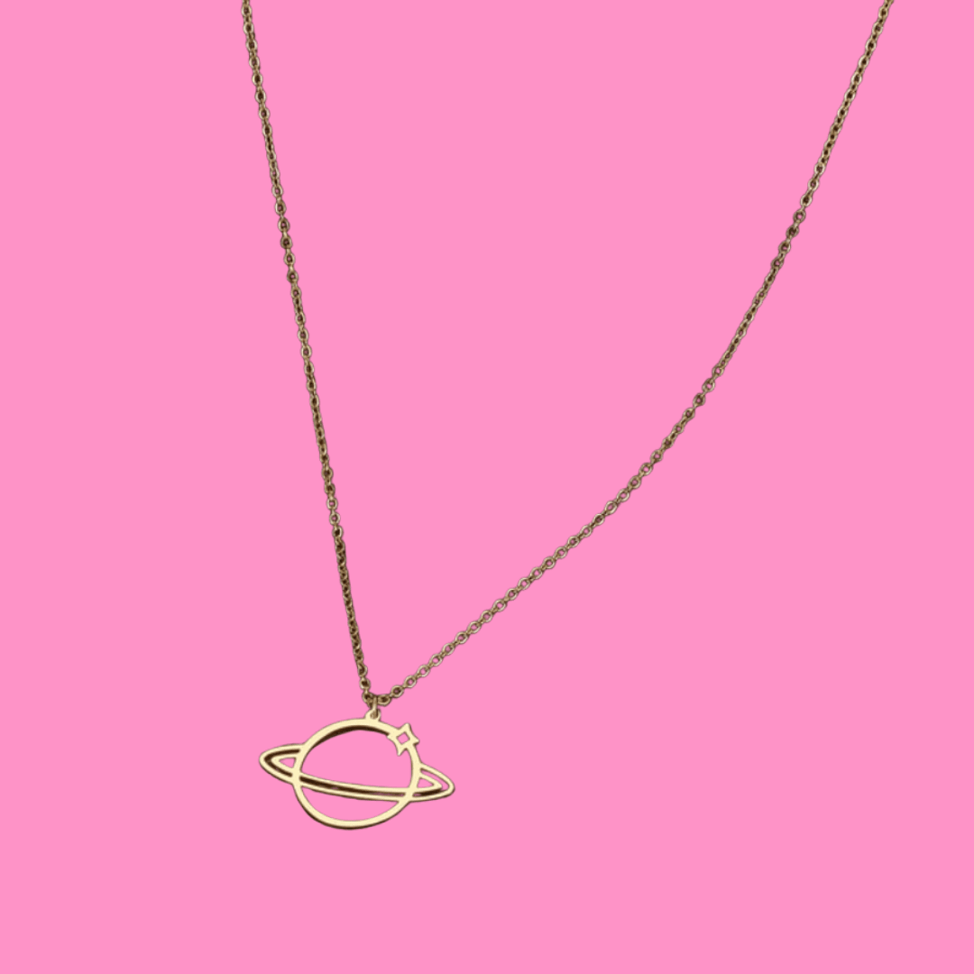 Return to Saturn Necklace - Gold