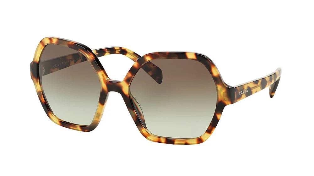 Prada SPR 06S 7S0-4K1 - Medium Havana-Green Gradient Grey by Prada for Women - 56-18-135 mm Sunglasses