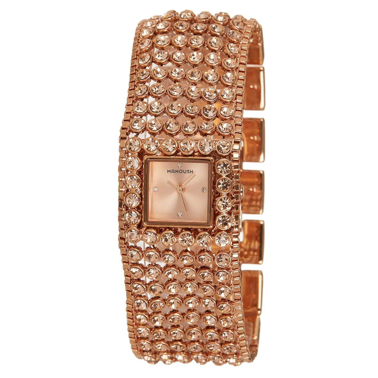 MSHMARG Marilyn - Rose Gold Stainless Steel Bracelet Watch by Manoush for Women - 1 Pc Watch