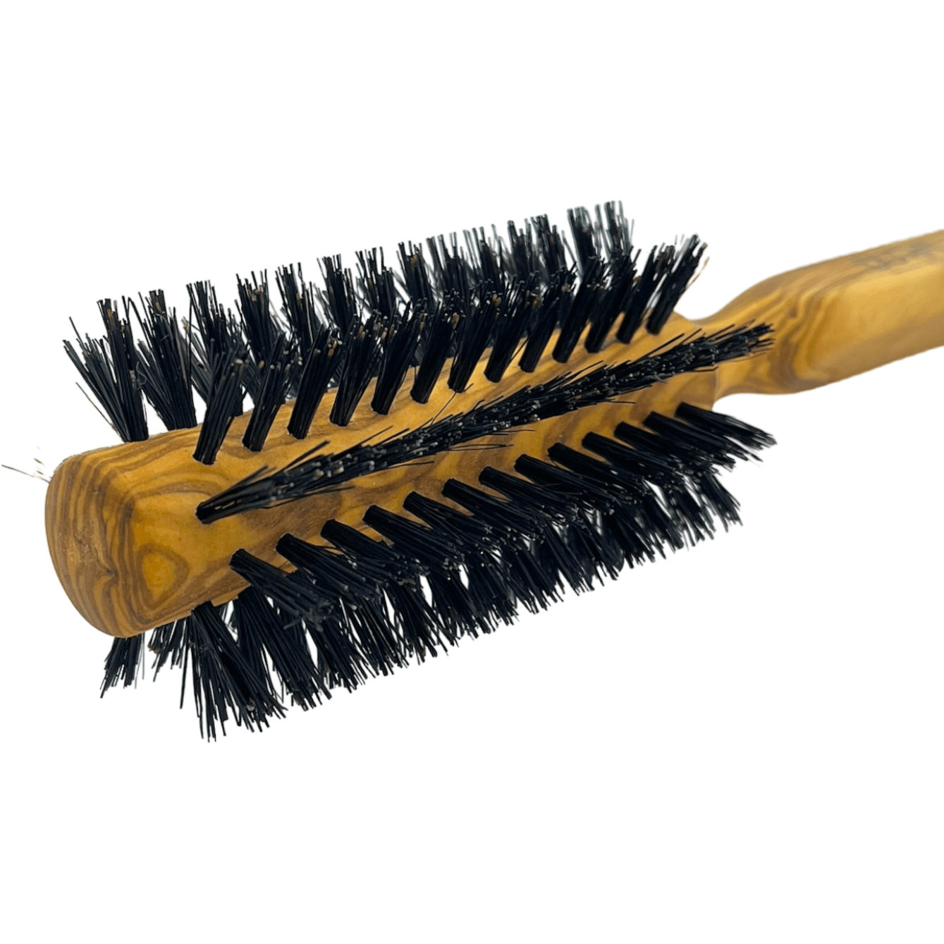 Dural Olive wood round hair brush with boar bristles - 10 rows