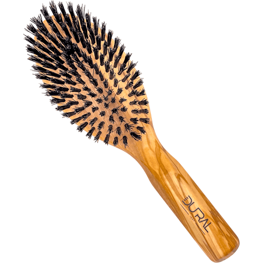 Dural Olive wood boar bristles hair brush - 9 rows