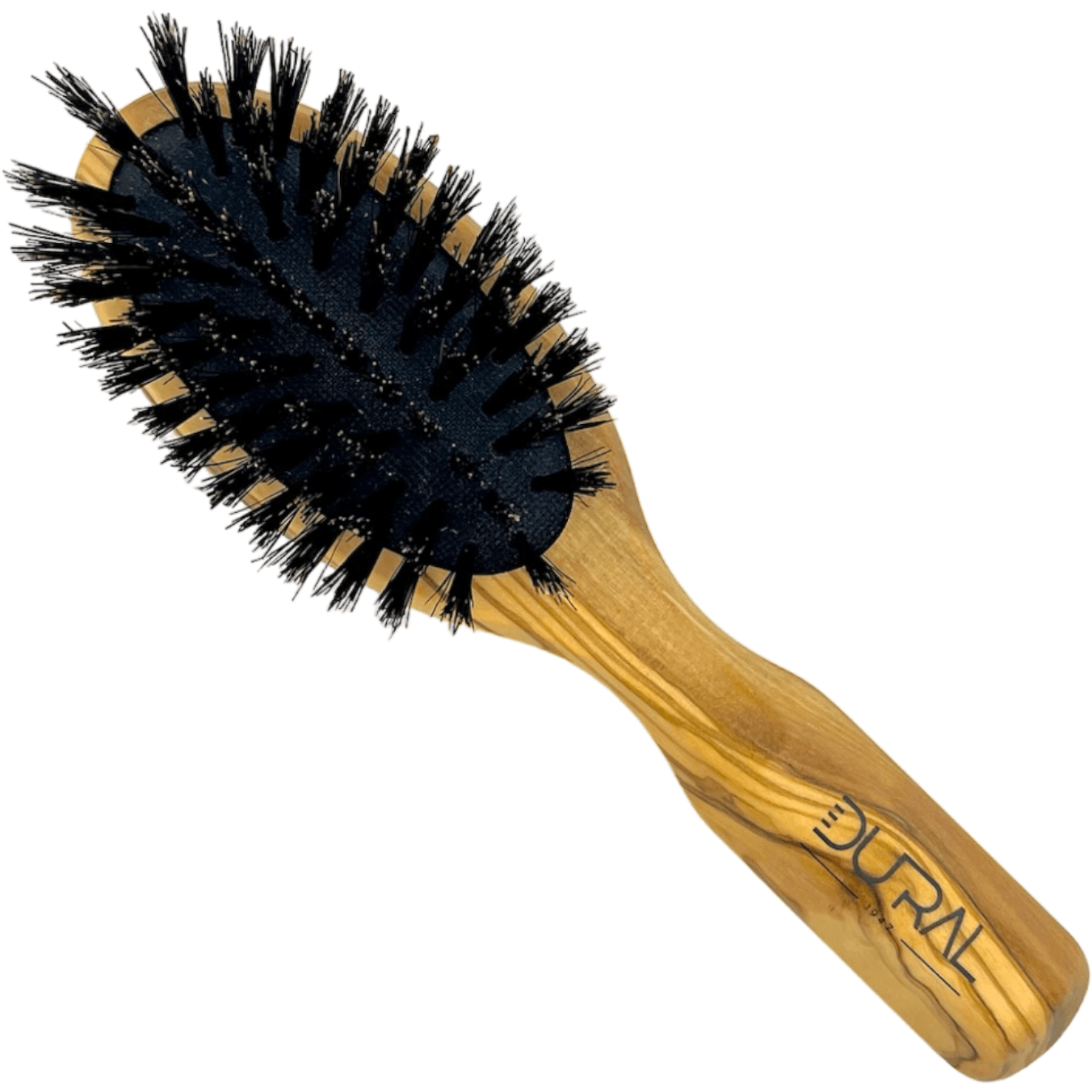 Dural Olive Wood rubber cushion hair brush with boar bristles