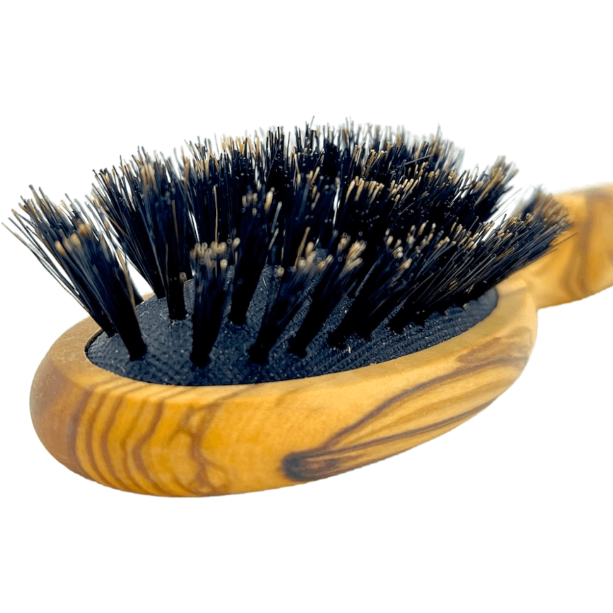 Dural Olive Wood rubber cushion hair brush with boar bristles