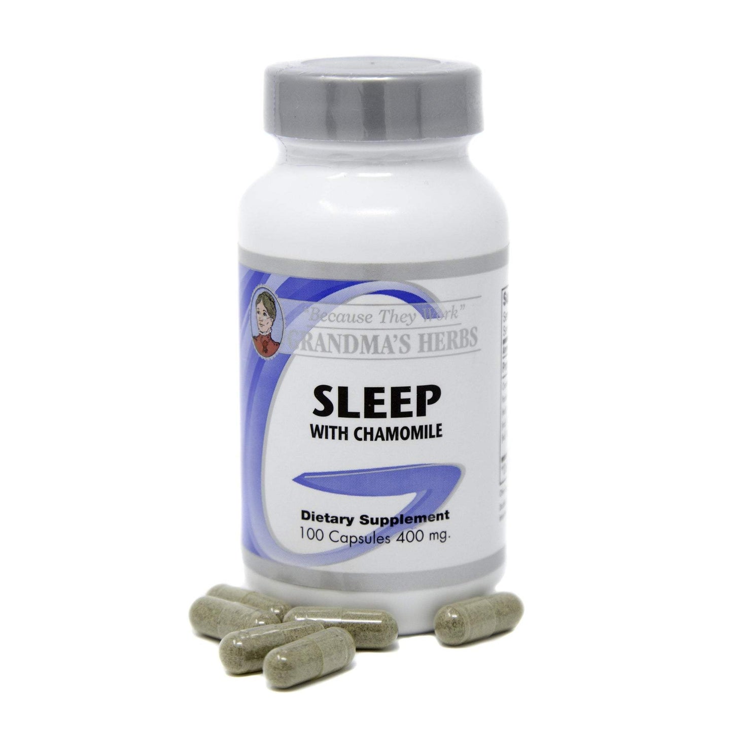 Sleep With Chamomile Capsules by Grandmas Herbs for Unisex - 100 Count Dietary Supplement
