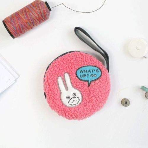 Brunch Brother Round Pouch - Pink by Romane for Women - 1 Pc Bag