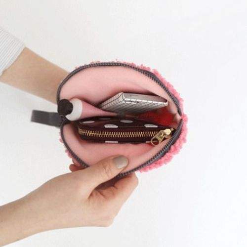 Brunch Brother Round Pouch - Pink by Romane for Women - 1 Pc Bag