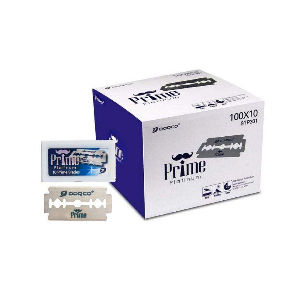 Dorco STP301 Prime Platinum Extra Double Edge Razor Blade - 1000 ct - BarberSets