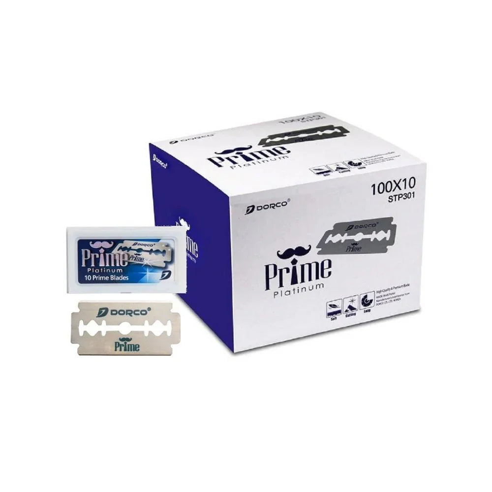 Dorco STP301 Prime Platinum Extra Double Edge Razor Blade - 5000 ct