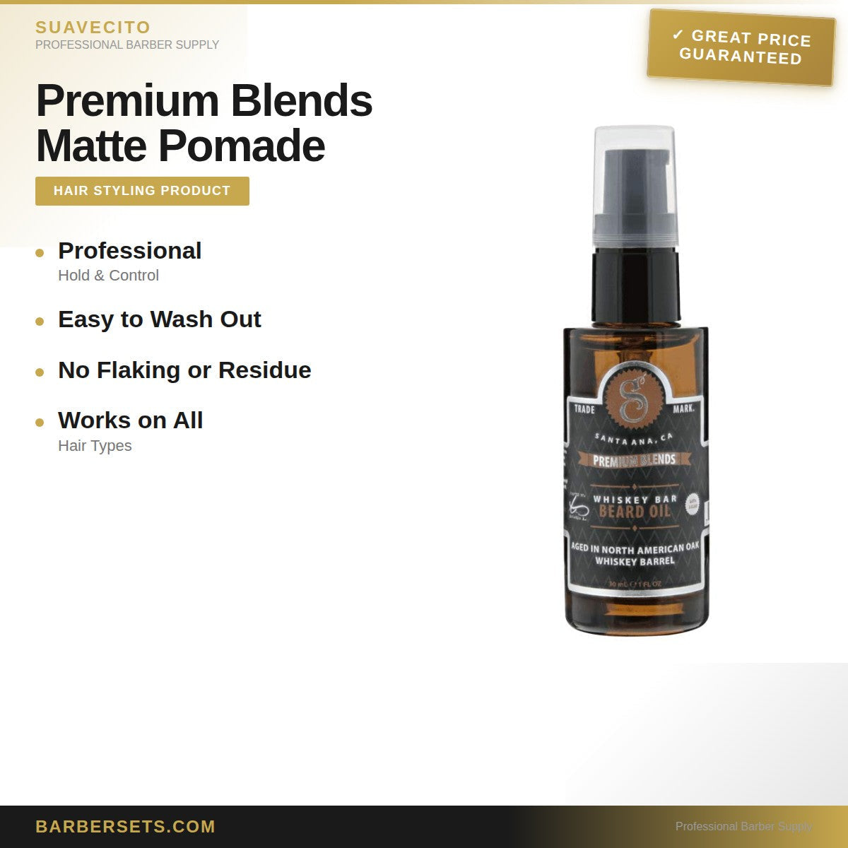 Suavecito Premium Blends Matte Pomade
