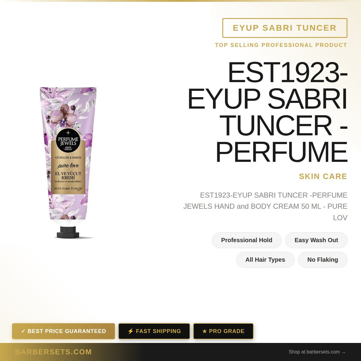EYUP SABRI TUNCER EST1923-EYUP SABRI TUNCER -PERFUME JEWELS  HAND and BODY CREAM 50 ML - PURE LOVE  PERFUME JEWELS  HAND and BODY CREAM 50 ML - PURE LOVE