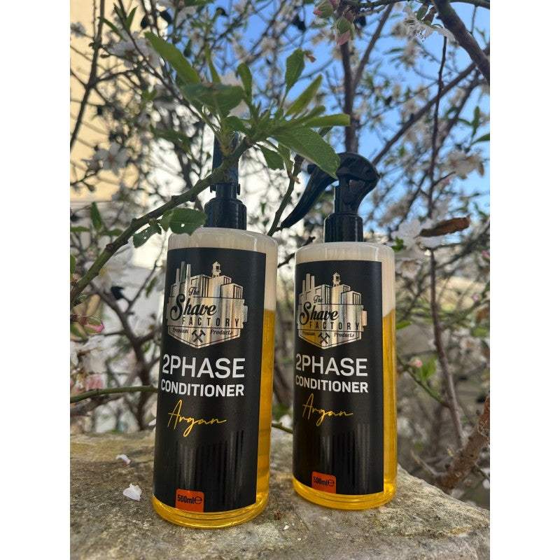 The Shave Factory - 2 Phase, Beard & Hair Conditioner, Argan Oil Deep Conditioner for Hair & Beards, Softens and Strengthens Beard & Hair, 16.9 Fl. oz