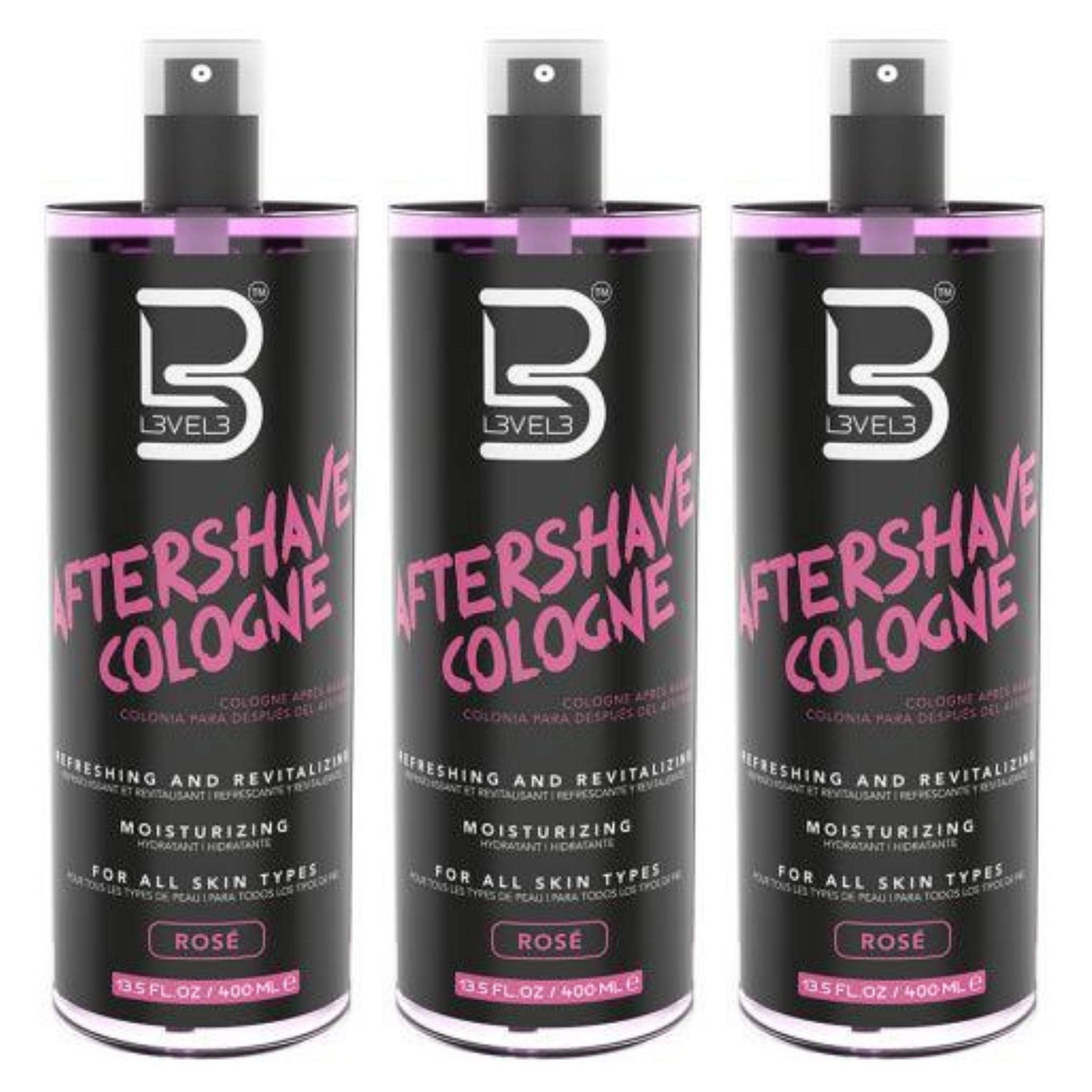 Level3 Lv3 - Aftershave Cologne Rose 13.5 Oz - BarberSets