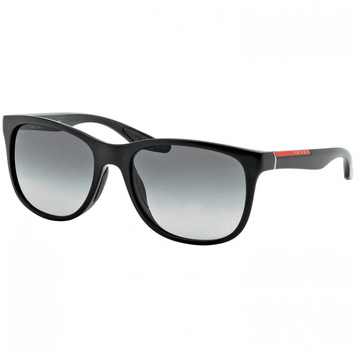Prada SPS 03O 1AB-5W1 - Black-Grey Gradient Polarized by Prada for Unisex - 55-18-140 mm Sunglasses