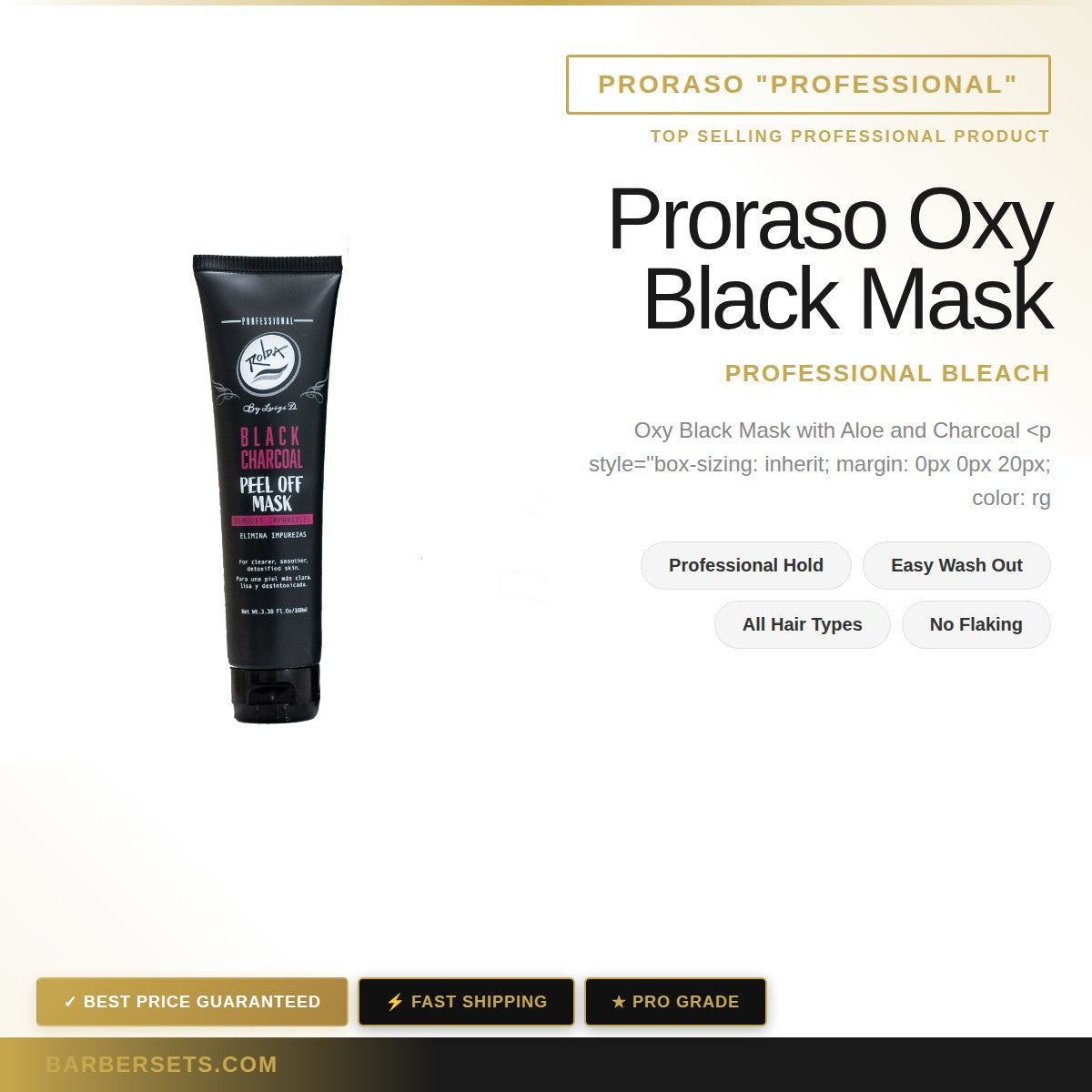 PRORASO "PROFESSIONAL" Proraso Oxy Black Mask 100Ml