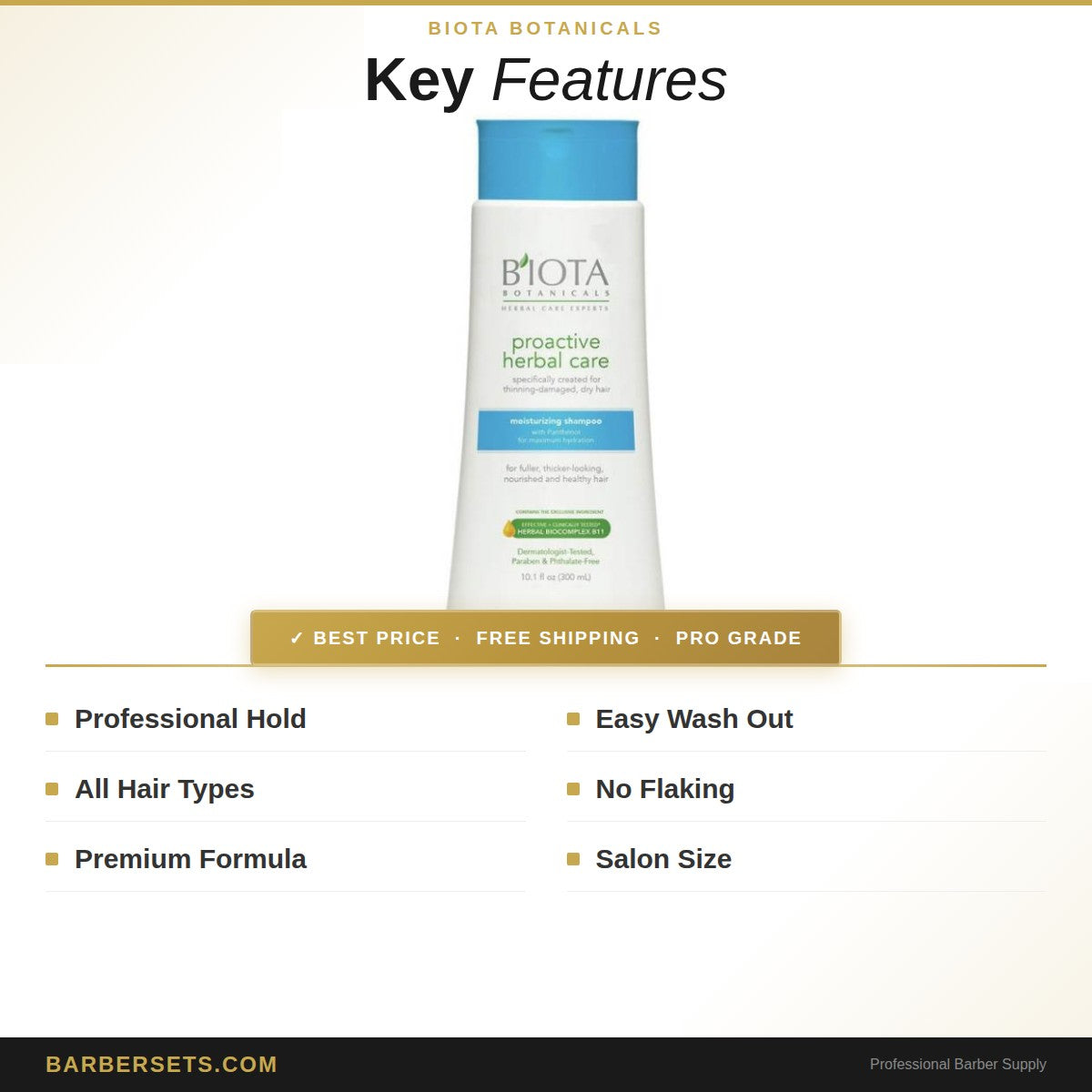 BIOTA BOTANICALS PROACTIVE HERBAL CARE MOISTURIZING SHAMPOO