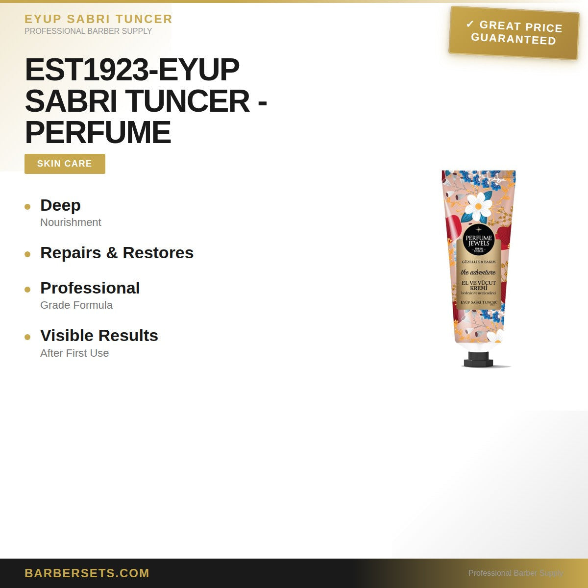 EYUP SABRI TUNCER EST1923-EYUP SABRI TUNCER -PERFUME JEWELS  HAND and BODY CREAM 50 ML -  ADVENTURE PERFUME JEWELS  HAND and BODY CREAM 50 ML -  ADVENTURE