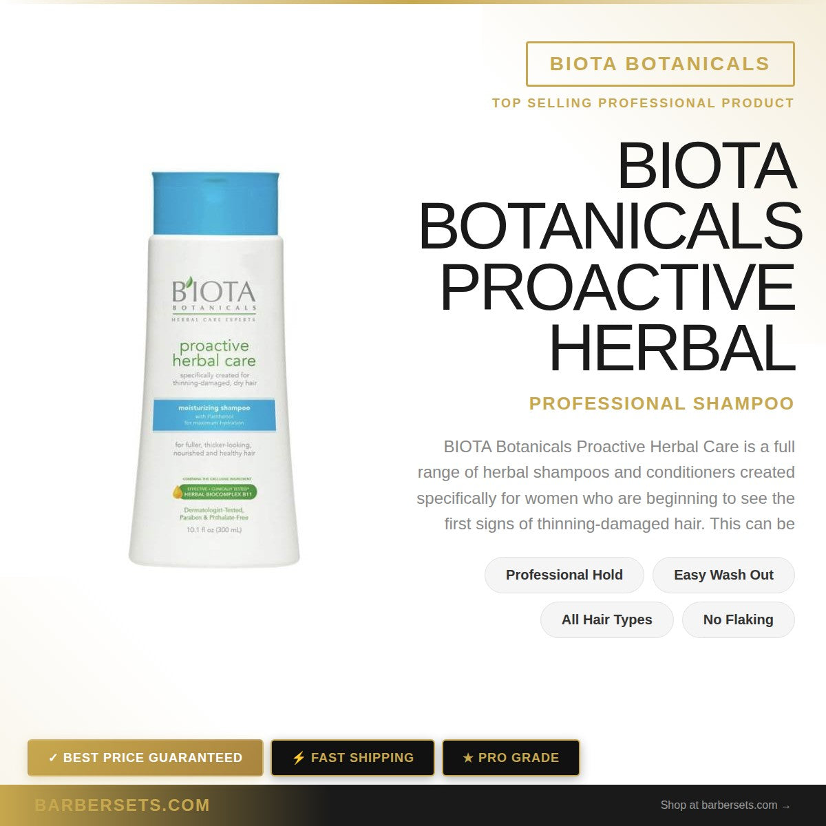 BIOTA BOTANICALS PROACTIVE HERBAL CARE MOISTURIZING SHAMPOO