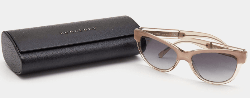 Burberry BE4206 3560-8G - Top Opal Nude On Nude-Grey Gradient by Burberry - 55-17-140 mm Sunglasses